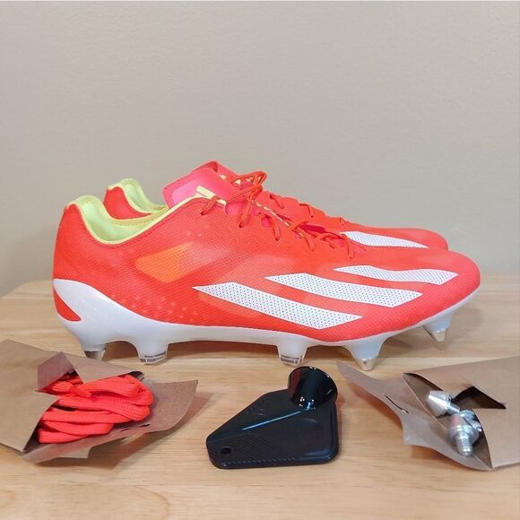 Adidas X Crazyfast + SG Soccer Cleats Solar Red White IF0646 Men's Size 7 - Picture 1 of 7